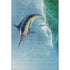 5' X 8' Caribbean Blue Emerald And Beige Nautical Washable Area Rug With UV Protection