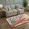 5' X 8' Beige Salmon And Brown Nautical Washable Area Rug With UV Protection