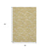 5' X 8' Gold And Ivory Nautical Washable Area Rug With UV Protection