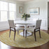 8' Gold And Ivory Nautical Washable Round Rug With UV Protection