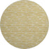 8' Gold And Ivory Nautical Washable Round Rug With UV Protection