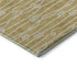 8' Gold And Ivory Nautical Washable Round Rug With UV Protection
