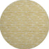 8' Gold And Ivory Nautical Washable Round Rug With UV Protection