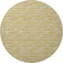8' Gold And Ivory Nautical Washable Round Rug With UV Protection