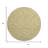 8' Gold And Ivory Nautical Washable Round Rug With UV Protection