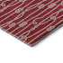 5' X 8' Red And Ivory Nautical Washable Area Rug With UV Protection