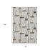 5' X 8' Ivory Gold And Black Nautical Washable Area Rug With UV Protection