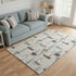 5' X 8' Ivory Gold And Black Nautical Washable Area Rug With UV Protection