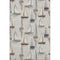 5' X 8' Ivory Gold And Black Nautical Washable Area Rug With UV Protection