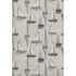 5' X 8' Ivory Gold And Black Nautical Washable Area Rug With UV Protection