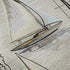 5' X 8' Ivory Gold And Black Nautical Washable Area Rug With UV Protection