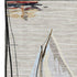5' X 8' Ivory Gold And Black Nautical Washable Area Rug With UV Protection