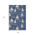8' X 10' Navy Blue Ivory And Gold Nautical Washable Area Rug With UV Protection