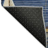 8' X 10' Navy Blue Ivory And Gold Nautical Washable Area Rug With UV Protection