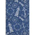 8' X 10' Navy Blue And Ivory Nautical Washable Area Rug With UV Protection