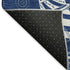 8' X 10' Navy Blue And Ivory Nautical Washable Area Rug With UV Protection