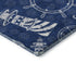 8' X 10' Navy Blue And Ivory Nautical Washable Area Rug With UV Protection