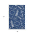 8' X 10' Navy Blue And Ivory Nautical Washable Area Rug With UV Protection