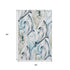 5' X 8' Ivory Denim Blue And Taupe Nautical Washable Area Rug With UV Protection