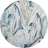 8' Ivory Denim Blue And Taupe Nautical Washable Round Rug With UV Protection