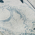 8' Ivory Denim Blue And Taupe Nautical Washable Round Rug With UV Protection