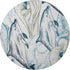 8' Ivory Denim Blue And Taupe Nautical Washable Round Rug With UV Protection
