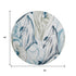 8' Ivory Denim Blue And Taupe Nautical Washable Round Rug With UV Protection
