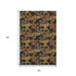 5' X 8' Midnight Yellow And Brown Animal Print Washable Area Rug With UV Protection