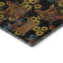 5' X 8' Midnight Yellow And Brown Animal Print Washable Area Rug With UV Protection