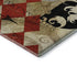 5' X 8' Midnight Red And Beige Animal Print Washable Area Rug With UV Protection