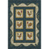 5' X 8' Midnight Gold And Red Animal Print Washable Area Rug With UV Protection