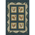 5' X 8' Midnight Gold And Red Animal Print Washable Area Rug With UV Protection