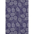5' X 8' Blue And Ivory Botanical Leaves Washable Area Rug With UV Protection
