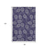 8' X 10' Blue And Ivory Botanical Leaves Washable Area Rug With UV Protection