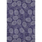 8' X 10' Blue And Ivory Botanical Leaves Washable Area Rug With UV Protection