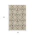 8' X 10' Beige Gold And Gray Botanical Leaves Washable Area Rug With UV Protection