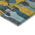 9' X 12' Blue Yellow And Green Geometric Washable Area Rug With UV Protection