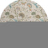 8' Beige Blue And Peach Geometric Washable Round Rug With UV Protection