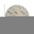 8' Beige Blue And Peach Geometric Washable Round Rug With UV Protection