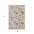 8' X 10' Beige Blue And Peach Geometric Washable Area Rug With UV Protection