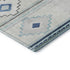 5' X 8' Blue And Ivory Geometric Washable Area Rug With UV Protection