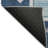 5' X 8' Blue And Ivory Geometric Washable Area Rug With UV Protection