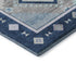 5' X 8' Blue And Ivory Geometric Washable Area Rug With UV Protection