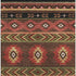 5' X 8' Brown Green And Rust Geometric Washable Area Rug With UV Protection