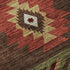 8' X 10' Brown Green And Rust Geometric Washable Area Rug With UV Protection