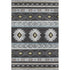 5' X 8' Midnight Gold And Ivory Geometric Washable Area Rug With UV Protection