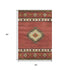 5' X 8' Cinnamon Ivory And Beige Geometric Washable Area Rug With UV Protection
