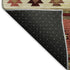 5' X 8' Cinnamon Ivory And Beige Geometric Washable Area Rug With UV Protection