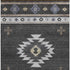 5' X 8' Midnight Ivory And Beige Geometric Washable Area Rug With UV Protection