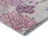 8' Raspberry Ivory And Blue Geometric Washable Round Rug With UV Protection